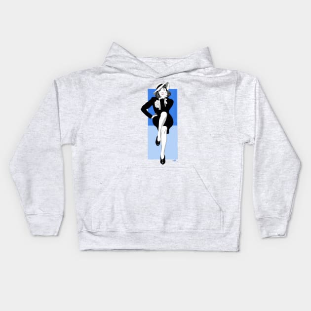 Marlene Dietrich Kids Hoodie by PLAYDIGITAL2020